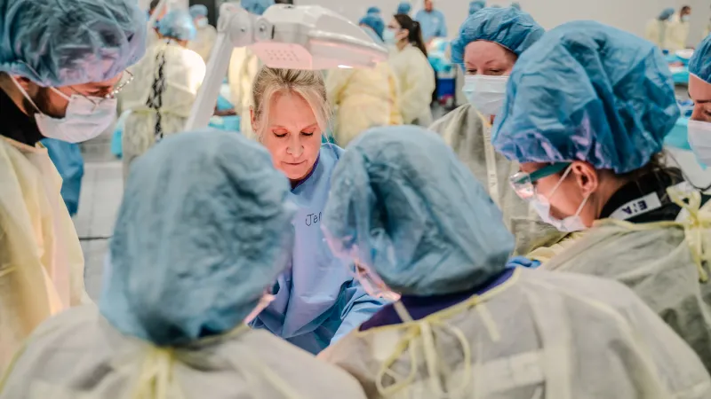 nurses watching demo