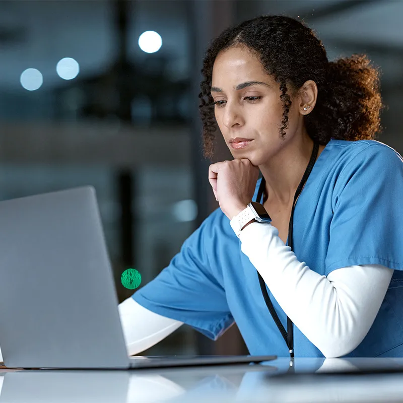 Nurse with laptop